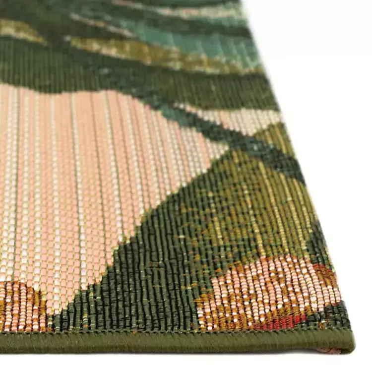 Outdoor Rugs-Kirklands Home Island Leaf Outdoor Rug, 4x7 Multi