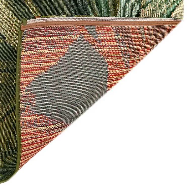 Outdoor Rugs-Kirklands Home Island Leaf Outdoor Rug, 4x7 Multi