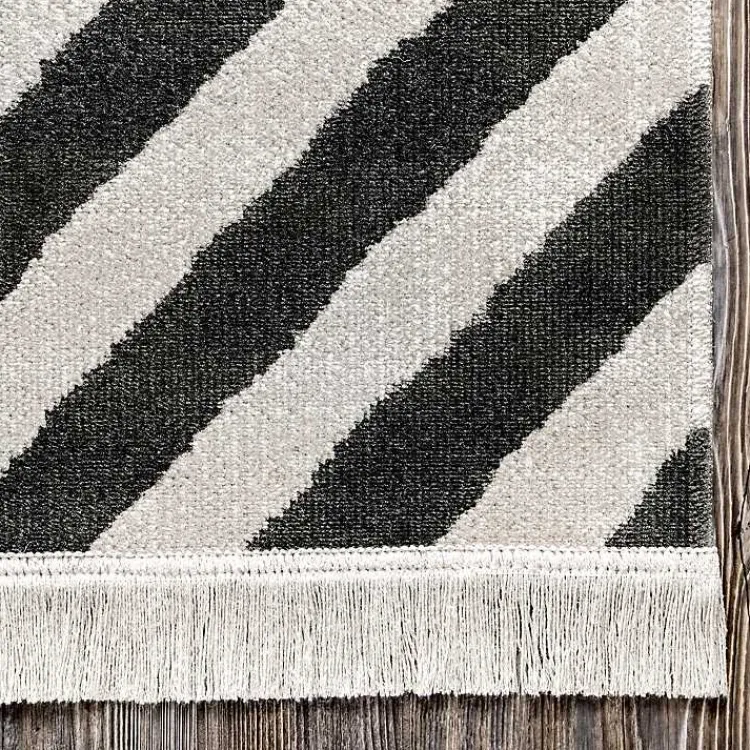 Outdoor Rugs-Kirklands Home Rain Diamond Fringe Indoor/Outdoor Area Rug, 5x8