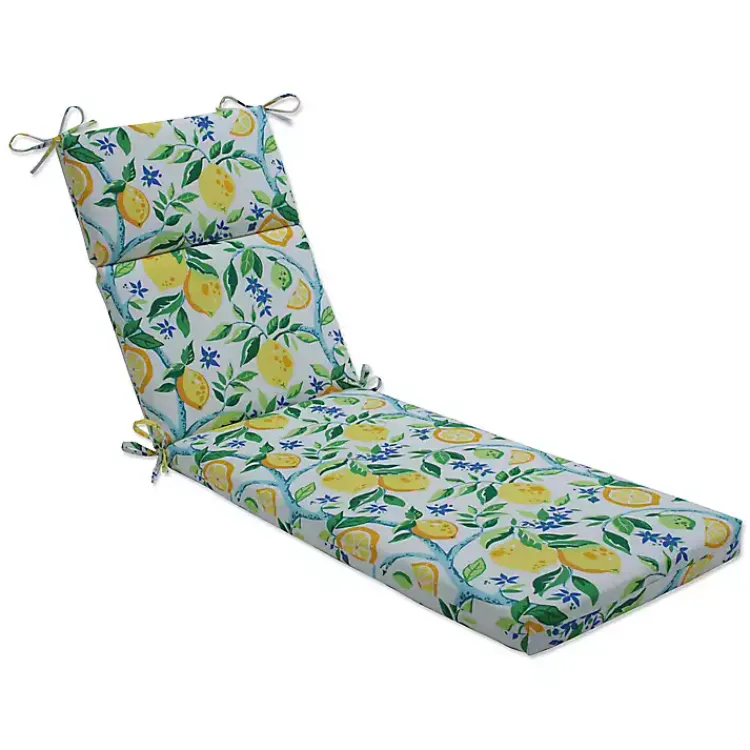 Outdoor Cushions & Pillows-Kirklands Home Lemon Vines Chaise Cushion