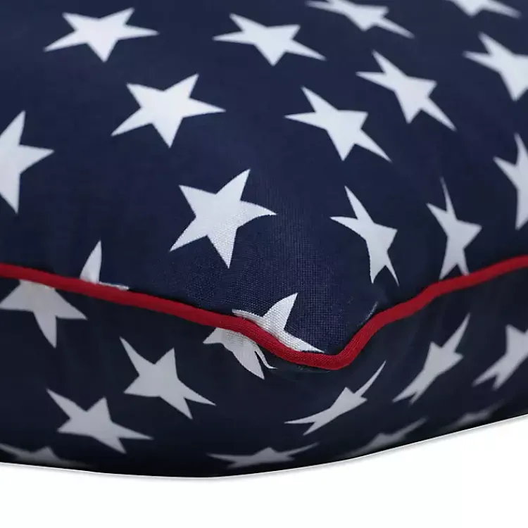 Outdoor Cushions & Pillows-Kirklands Home Navy Stars Outdoor Throw Pillows, Set of 2