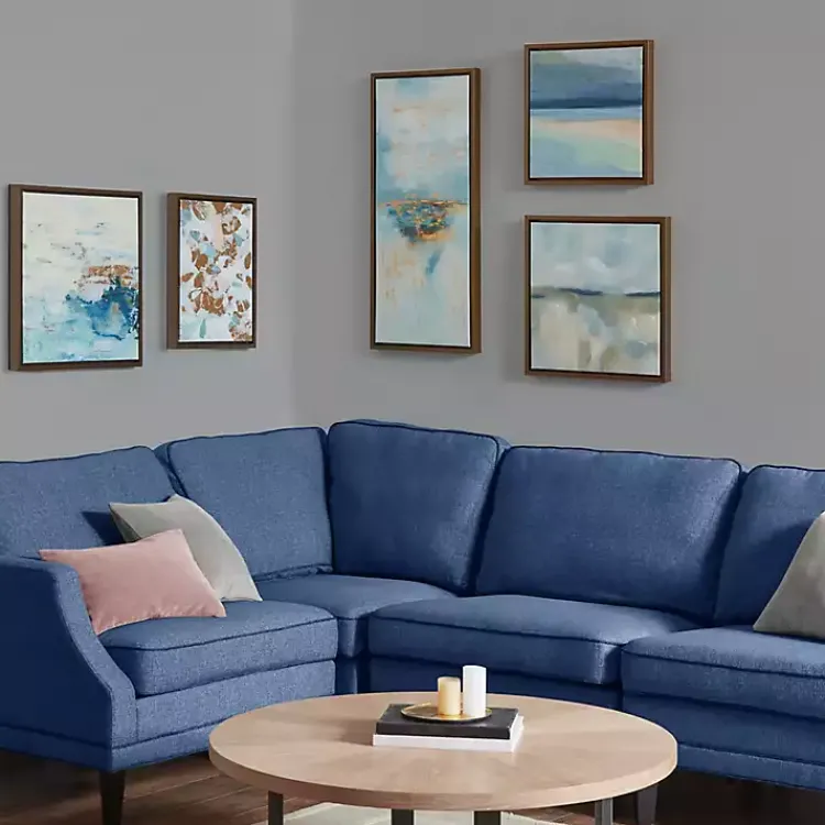 Canvas Art-Kirklands Home Blue Horizon Framed Canvas Art Prints, Set of 5