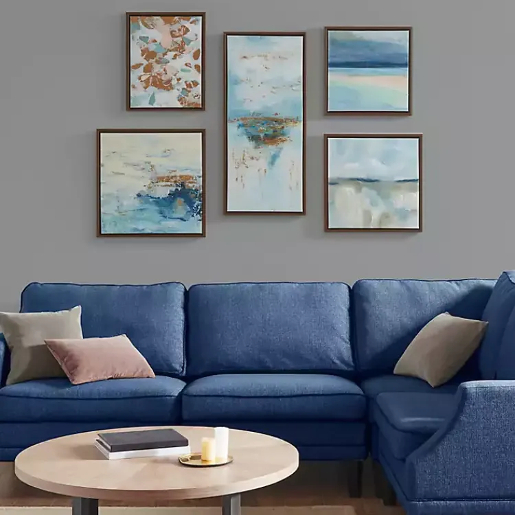 Canvas Art-Kirklands Home Blue Horizon Framed Canvas Art Prints, Set of 5