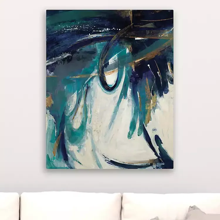 Canvas Art-Kirklands Home Broad Strokes Canvas Art Print Blue