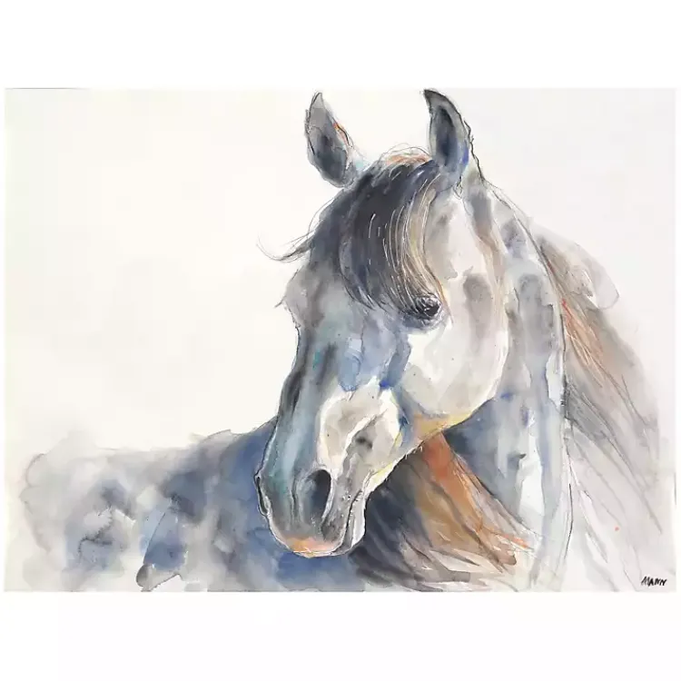 Canvas Art-Kirklands Home Looking Back Giclee Canvas Art Print Blue