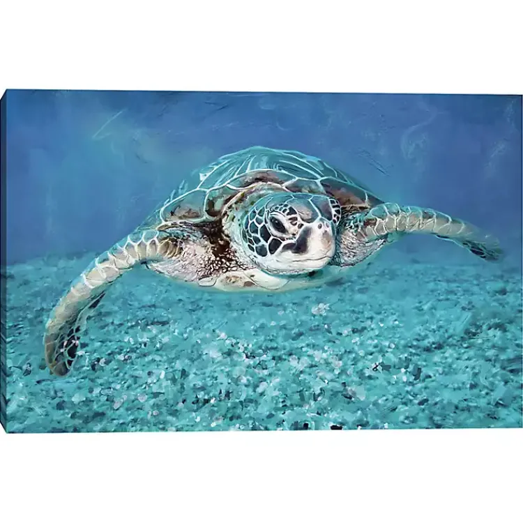 Canvas Art-Kirklands Home Vibrant Sea Turtle Canvas Art Print