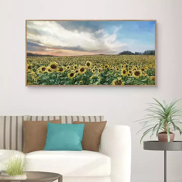 Canvas Art-Kirklands Home Field of Gold Framed Canvas Art Print Multi