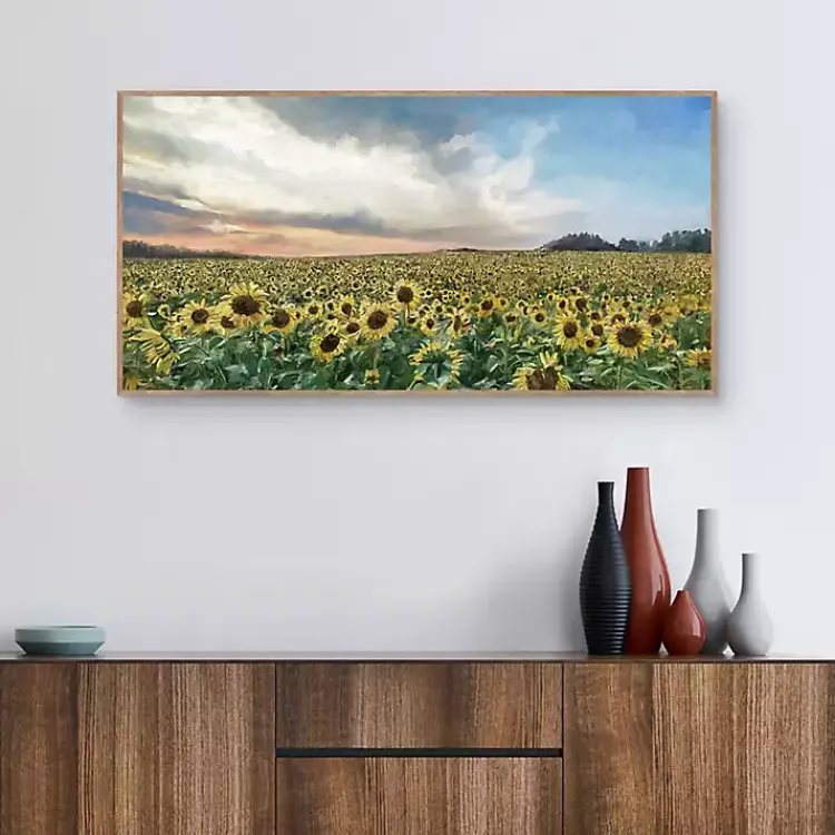 Canvas Art-Kirklands Home Field of Gold Framed Canvas Art Print Multi