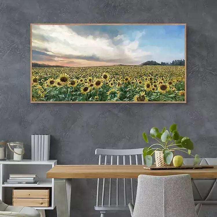 Canvas Art-Kirklands Home Field of Gold Framed Canvas Art Print Multi