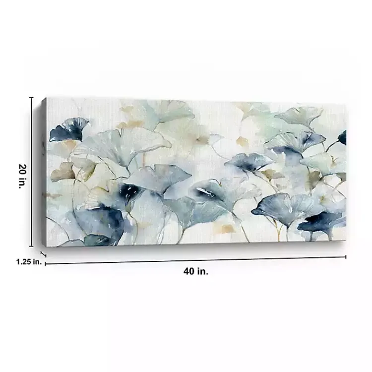 Canvas Art-Kirklands Home Glorious Ginkgo Giclee Canvas Art Print, 40x20 in. Blue