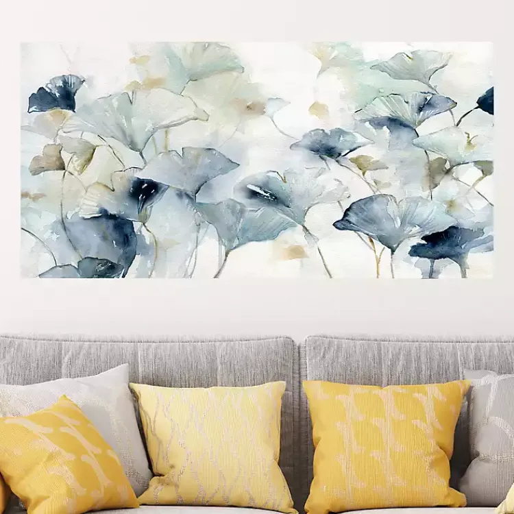 Canvas Art-Kirklands Home Glorious Ginkgo Giclee Canvas Art Print, 40x20 in. Blue
