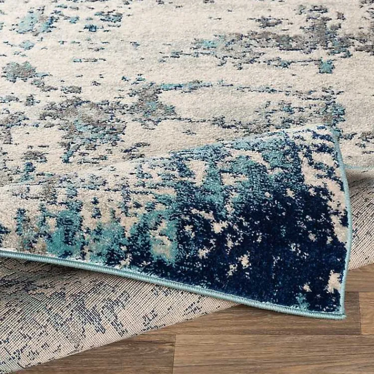 Area Rugs-Kirklands Home Blue Sutton Contemporary Area Rug, 5x7