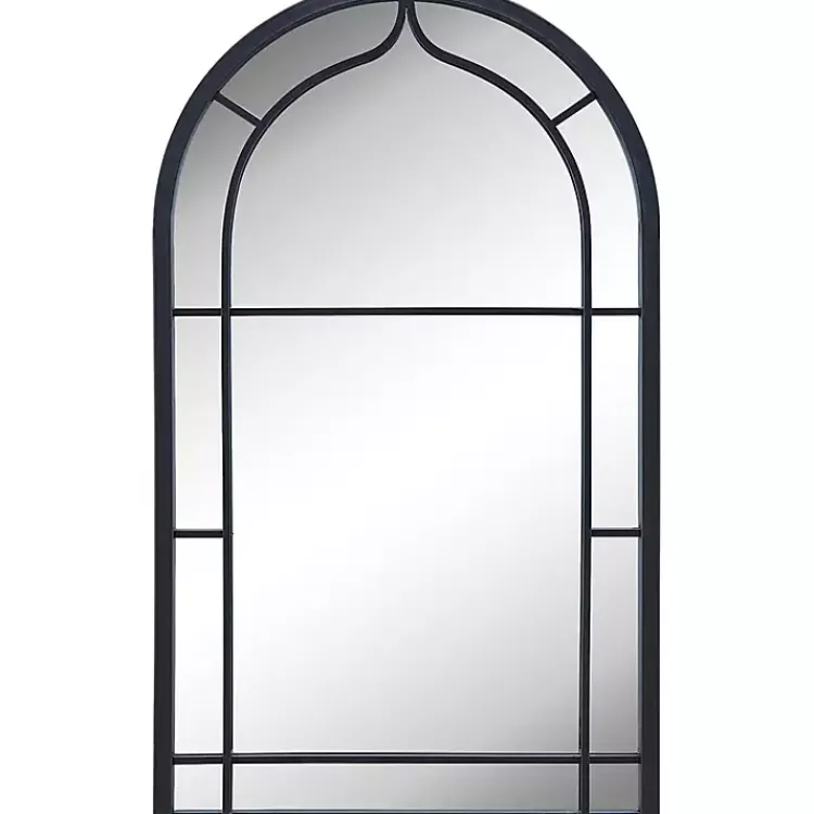 Decorative Mirrors-Kirklands Home Gray Metal Arched Mirror