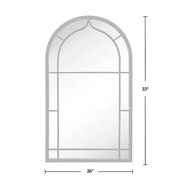 Decorative Mirrors-Kirklands Home Gray Metal Arched Mirror