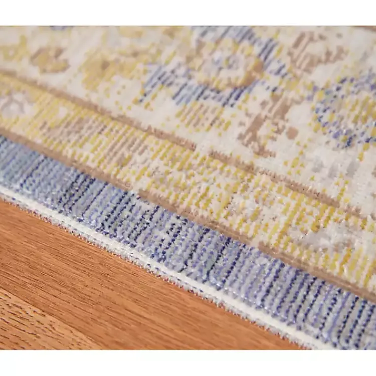 Area Rugs-Kirklands Home Cerulean Vintage Border Area Rug, 5x7 Blue