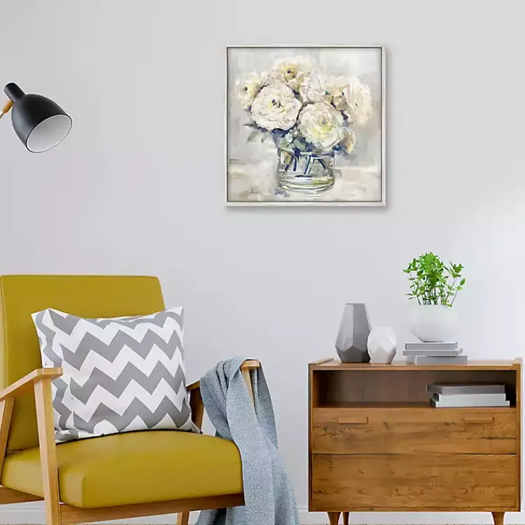 Canvas Art-Kirklands Home Garden Collections II Framed Canvas Art Print White