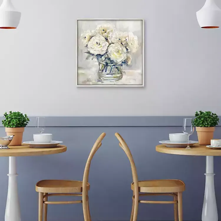 Canvas Art-Kirklands Home Garden Collections II Framed Canvas Art Print White