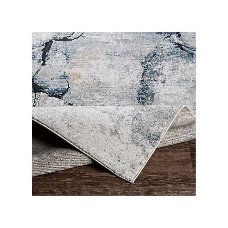 Area Rugs-Kirklands Home Neutral Marble Swirl Area Rug, 5x7