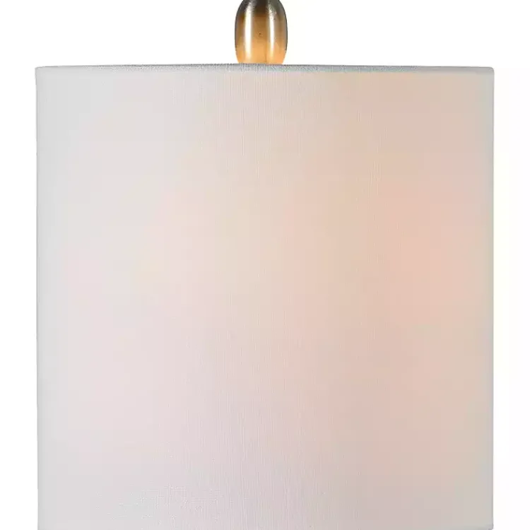 Table Lamps-Kirklands Home Gray and Black Ceramic Table Lamp, Set of 2 White