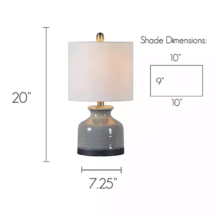 Table Lamps-Kirklands Home Gray and Black Ceramic Table Lamp, Set of 2 White