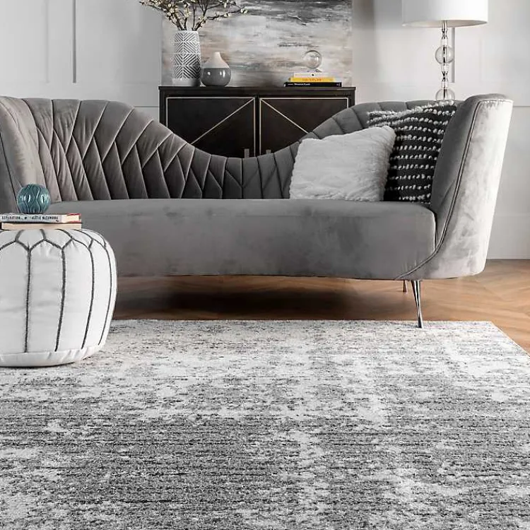 Area Rugs-Kirklands Home Gray Distressed Power Loomed Area Rug, 12x15