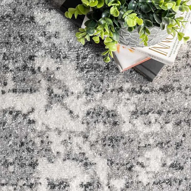 Area Rugs-Kirklands Home Gray Distressed Power Loomed Area Rug, 8x12