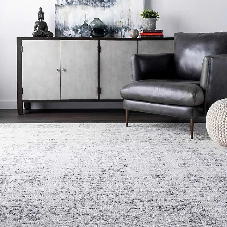 Area Rugs-Kirklands Home Gray Vintage Distressed Area Rug, 12x18