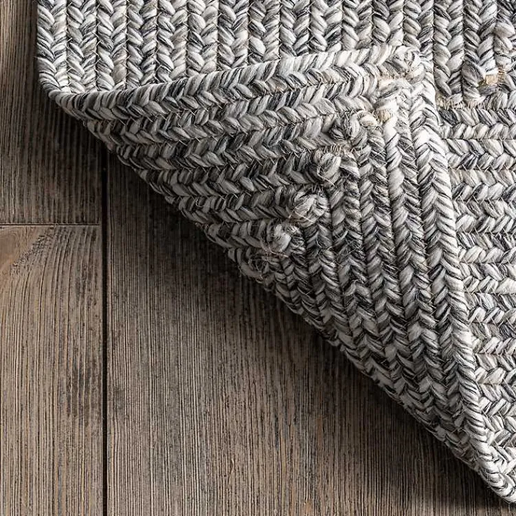 Area Rugs-Kirklands Home Braided Lefebvre Area Rug, 12x18 Gray