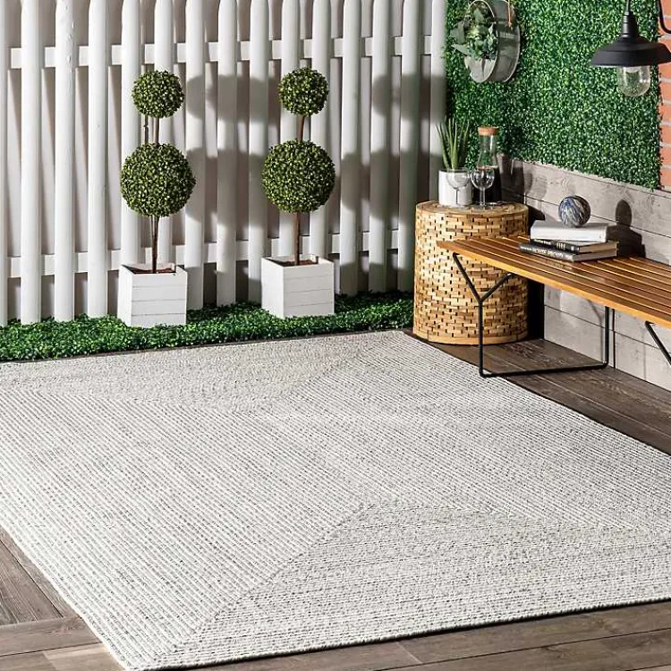 Area Rugs-Kirklands Home Ivory Braided Lefebvre Area Rug, 10x14 White