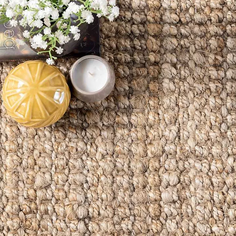 Area Rugs-Kirklands Home Hand Woven Looped Natural Jute Area Rug, 12x15