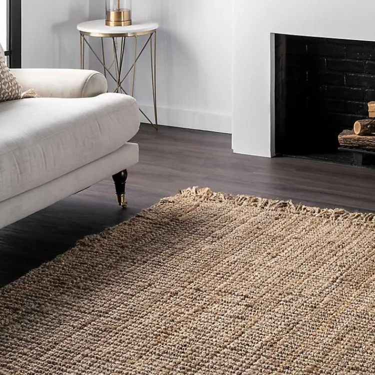 Area Rugs-Kirklands Home Hand Woven Looped Natural Jute Area Rug, 12x15
