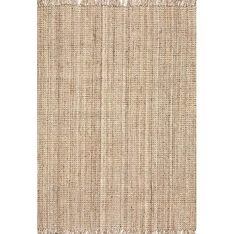 Area Rugs-Kirklands Home Hand Woven Looped Natural Jute Area Rug, 9x13 Tan