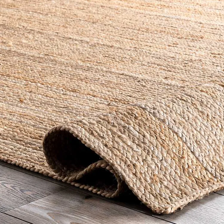 Area Rugs-Kirklands Home Natural Hand Woven Rigo Jute Area Rug, 12x18 Tan