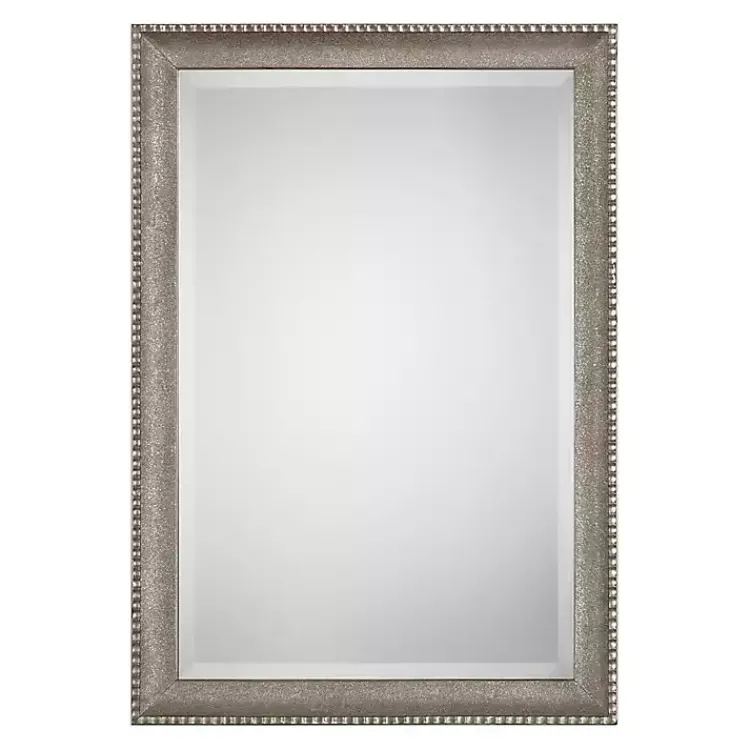 Decorative Mirrors-Kirklands Home Metallic Silver Textured Frame Wall Mirror