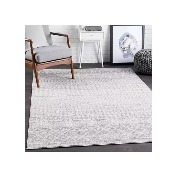 Area Rugs-Kirklands Home Gray Global Pattern Area Rug, 7x10