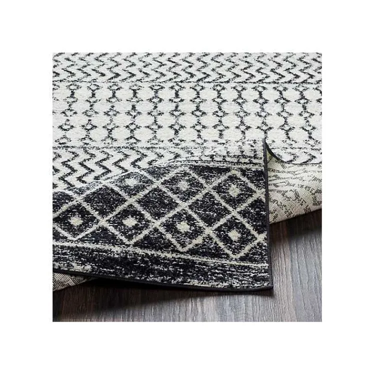 Area Rugs-Kirklands Home Gray Moroccan Pattern Square Area Rug, 4 ft.