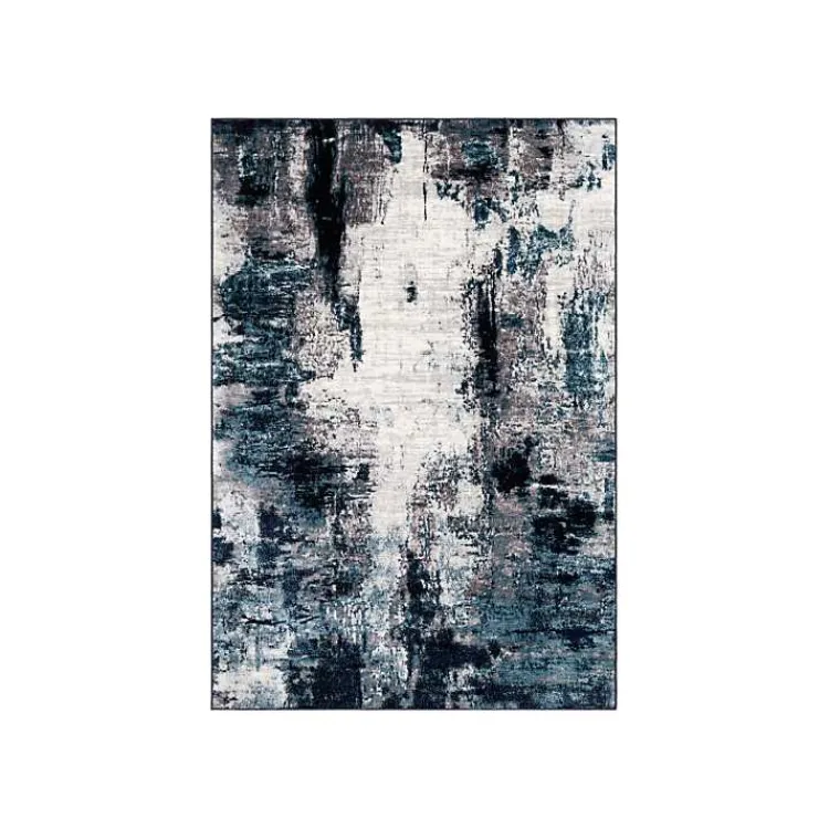 Area Rugs-Kirklands Home Blue Harper Abstract Area Rug, 5x7