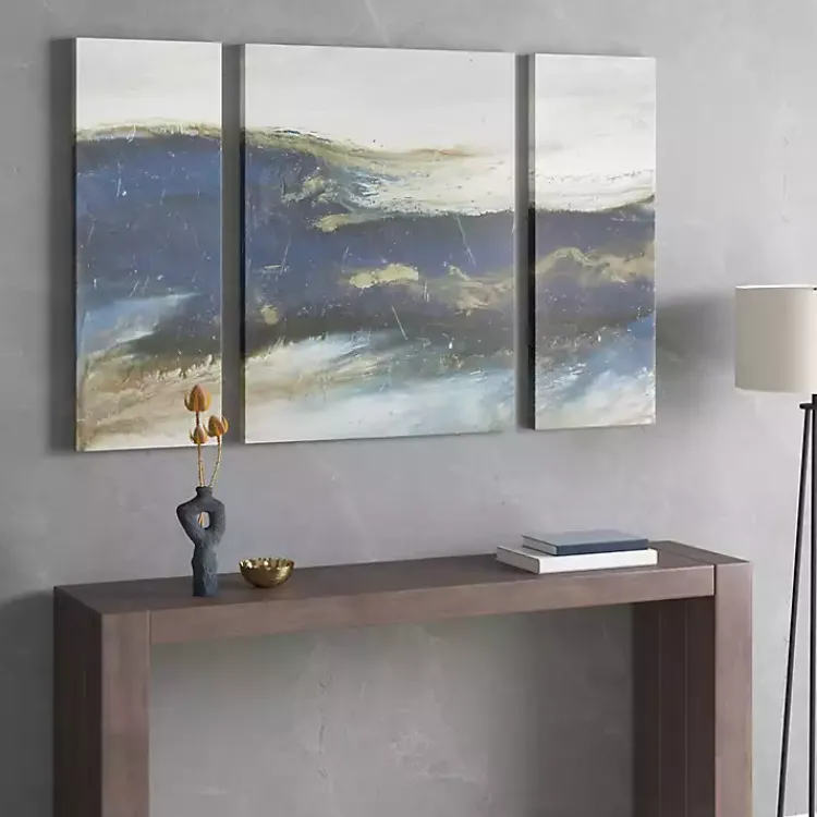Canvas Art-Kirklands Home Rolling Waves Blur Canvas Art Prints, Set of 3