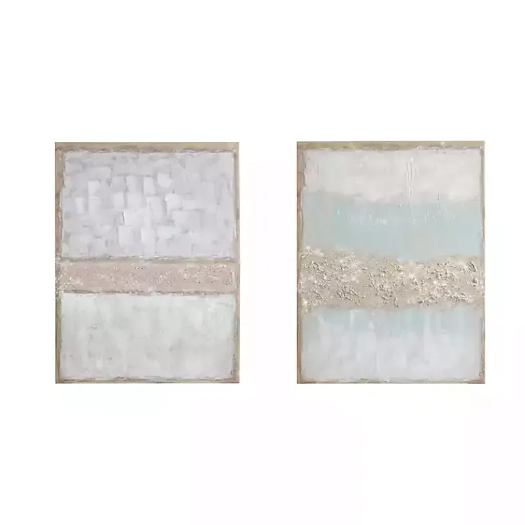 Canvas Art-Kirklands Home Flatland Glitter Canvas Art Prints, Set of 2 Multi