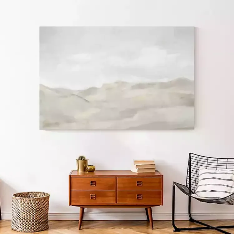 Canvas Art-Kirklands Home Neutral Abstract Canvas Art Print, 48x32 in. Gray