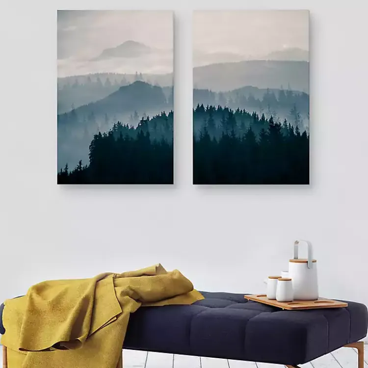 Canvas Art-Kirklands Home Blue Mountain Canvas Prints, Set of 2