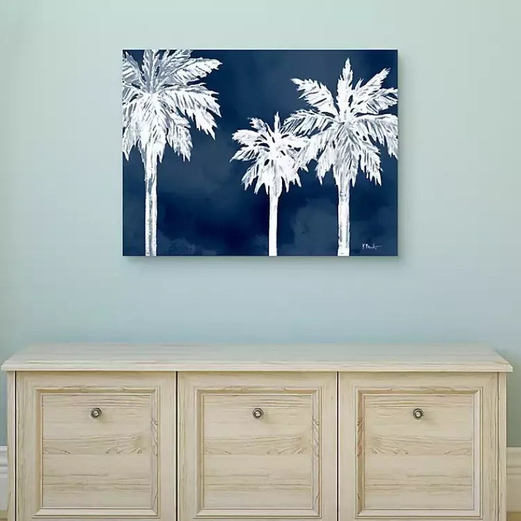 Canvas Art-Kirklands Home Cyano Palms Canvas Art Print, 40x30 in.