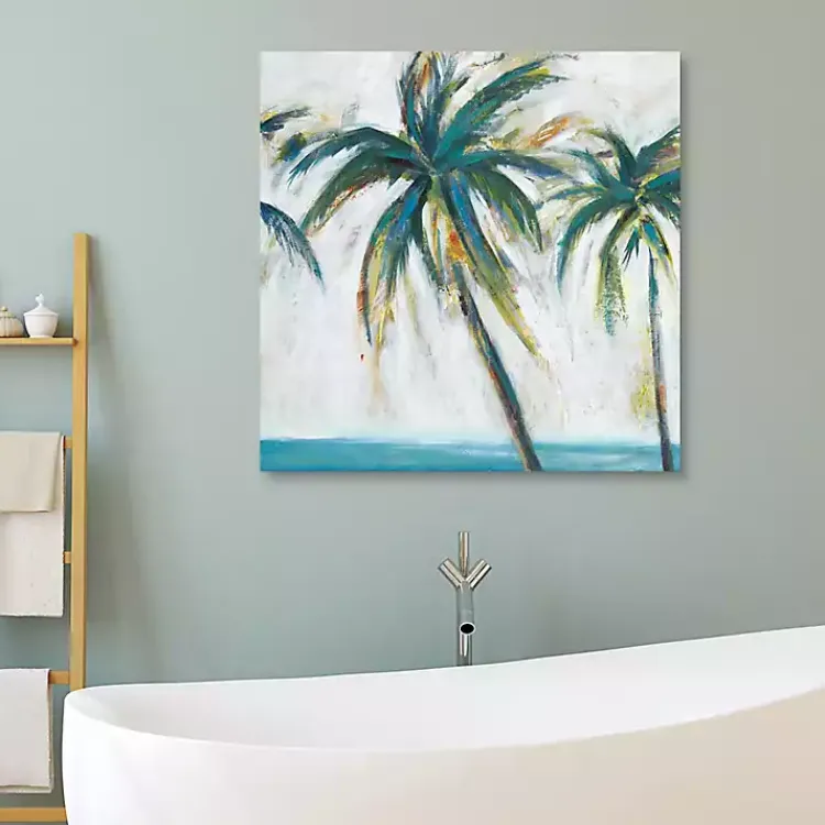 Canvas Art-Kirklands Home Palms I Canvas Art Print, 35x35 in.
