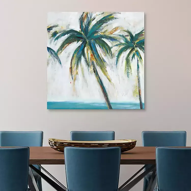 Canvas Art-Kirklands Home Palms I Canvas Art Print, 35x35 in.