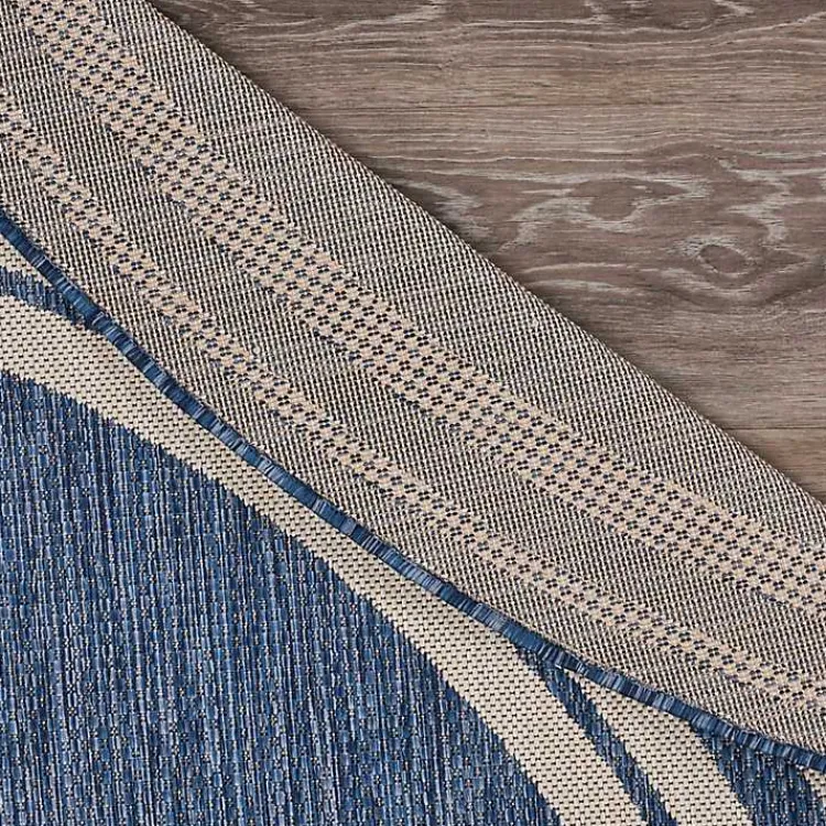 Outdoor Rugs-Kirklands Home Nautical Navigation Round Outdoor Area Rug