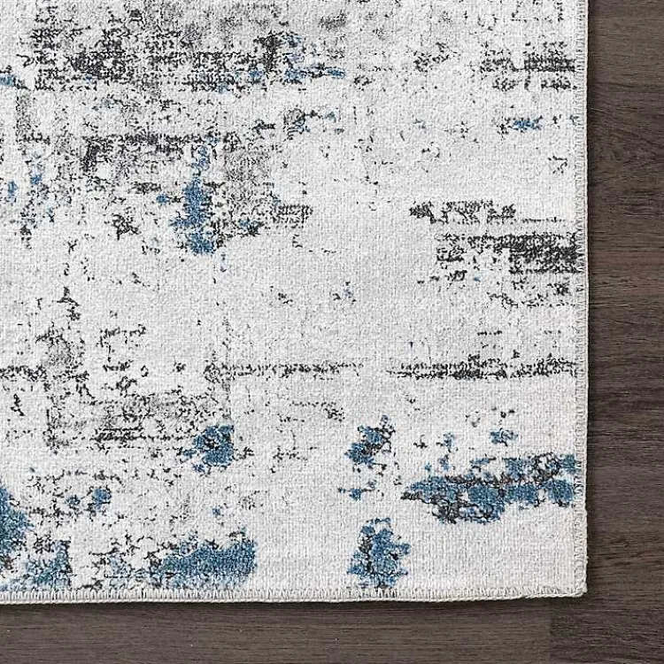 Area Rugs-Kirklands Home Gray Modern Abstract Washable Area Rug, 5x8