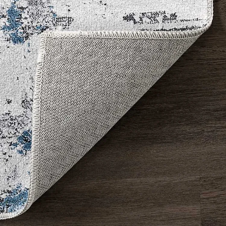 Area Rugs-Kirklands Home Gray Modern Abstract Washable Area Rug, 5x8