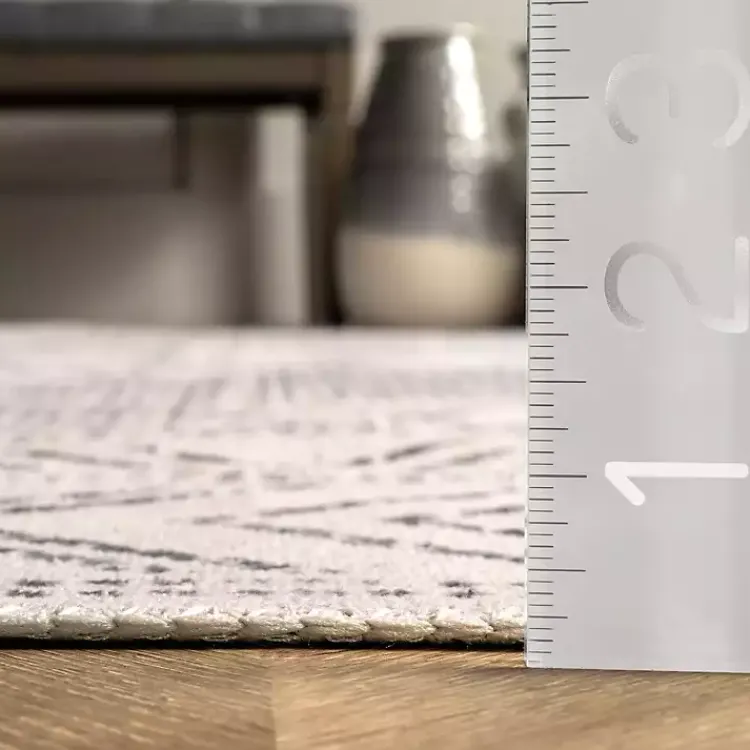 Area Rugs-Kirklands Home Gray Geometric Medallion Washable Runner