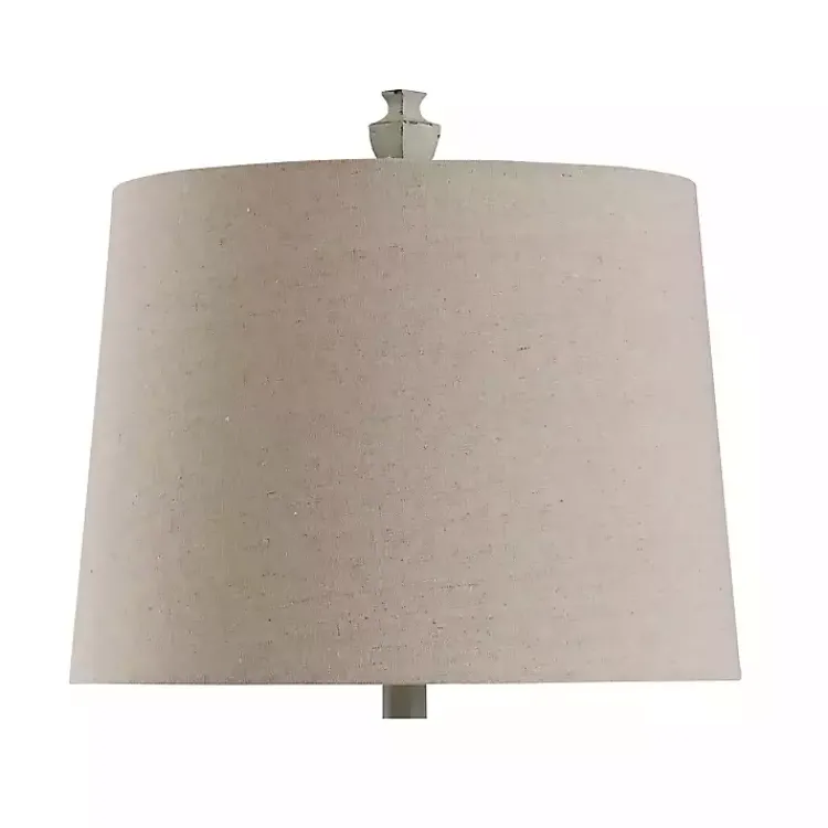 Table Lamps-Kirklands Home Gray Distressed Square Urn Table Lamp Tan