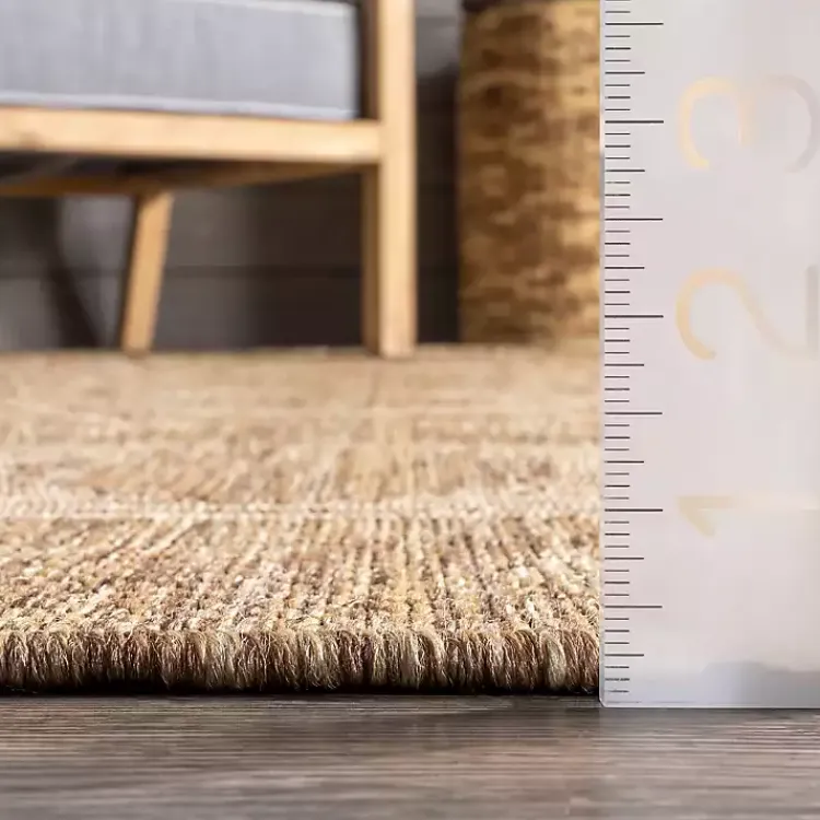 Outdoor Rugs-Kirklands Home Raina Tribal Zig Zag Outdoor Rug, 5x8 Brown